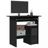 vidaXL Birou, negru, 80x45x74 cm, lemn prelucrat