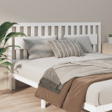 VidaXL Tăblie de pat, alb, 125,5x4x100 cm, lemn masiv de pin