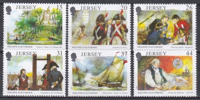 Jersey 1991 - A 175-a aniversare a morții lui Philip d&amp;#039;Auvergne - Vice-Admiral, MNH foto