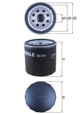 MAHLE OC 272 Filtru ulei foto