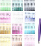Set de 1200 strasuri pentru bijuterii ZHOUHON, acril, multicolor