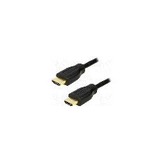 Cablu HDMI - HDMI, din ambele par&#355;i, HDMI mufa, 200mm, negru, LOGILINK - CH0076