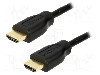Cablu HDMI - HDMI, din ambele par&amp;amp;#355;i, HDMI mufa, 500mm, negru, LOGILINK - CH0005 foto