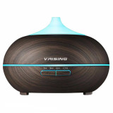 Difuzor aromaterapie cu ultrasunete si lumina LED 7 culori V-Rising VR-N09L 550 ml wenge