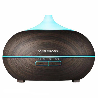 Difuzor aromaterapie cu ultrasunete si lumina LED 7 culori V-Rising VR-N09L 550 ml wenge foto