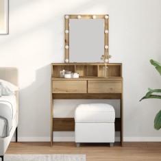 vidaXL Masă de toaletă cu sertar stejar artizanal 80 x 41 x 144.5 cm 862301