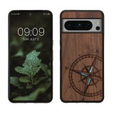 Husa Kwmobile pentru Google Pixel 8 Pro, Maro/Albastru, Lemn, KWM0000209C003C, Silicon, Carcasa