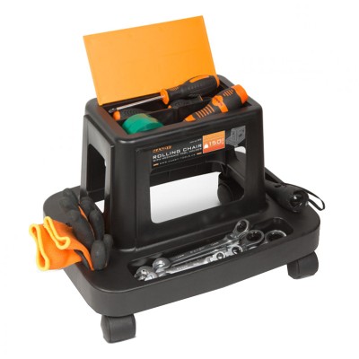 Scaun de lucru pe rotile Handy, 44 x 32 x 31 cm, plastic, 5 compartimente, maxim 150 kg foto