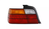 Stop spate lampa Bmw Seria 3 (E36), 12.1990-03.2000 Sedan, omologare ECE, spate, fara suport bec, rosu-alb-galben, 63211387045; 63211387361, Stanga, Depo