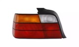 Stop spate lampa Bmw Seria 3 (E36), 12.1990-03.2000 Sedan, omologare ECE, spate, fara suport bec, rosu-alb-galben, 63211387045; 63211387361, Stanga