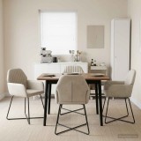 Cumpara ieftin Scaune de dining 4 buc. Catifea Crem 55 x 50 x 84 cm
