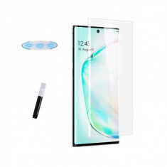 Folie protectie sticla temperata pentru Samsung Galaxy Note 10 Pro curbata full glue cu adeziv UV, transparent foto