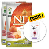 Cumpara ieftin Farmina N&amp;amp;D GF PUMPKIN adult dog medium/maxi,wild boar &amp;amp; apple 2x12kg + Arpalit NEO GRATUIT