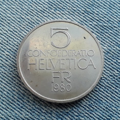 2a - 5 Francs 1980 Elvetia / Ferdinand Hodler/ Switzerland / franci