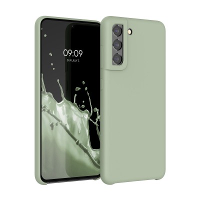 Husa Kwmobile pentru Samsung Galaxy S21 FE, Silicon, Verde, 55487.172 foto