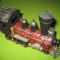 10034-Locomotiva Tren veche-macheta jucarie veche metal manual facuta. Stare FB.