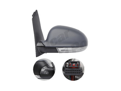 Oglinda exterioara Volkswagen Golf 5 Plus (5m), 01.2005-01.2009; Golf 6 Plus, 01.2009-2014, Stanga, reglare electrica; grunduita; incalzita; geam asf foto