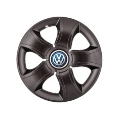Set 4 Capace Roti 15 inchi (R15) Bis Negru, Compatibile Cu VW