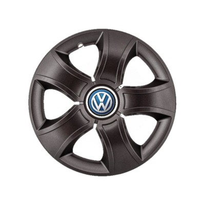Set 4 Capace Roti 14 inchi (R14) Bis Negru, Compatibile Cu VW foto