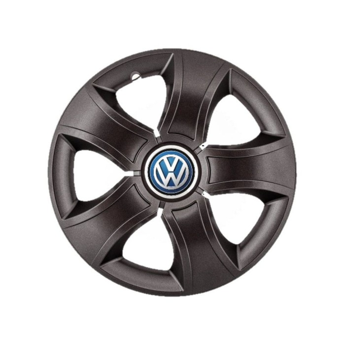 Set 4 Capace Roti 14 inchi (R14) Bis Negru, Compatibile Cu VW