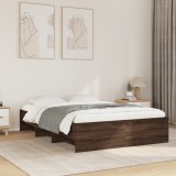 VidaXL Cadru pat fără saltea stejar maro 140x200 cm lemn prelucrat