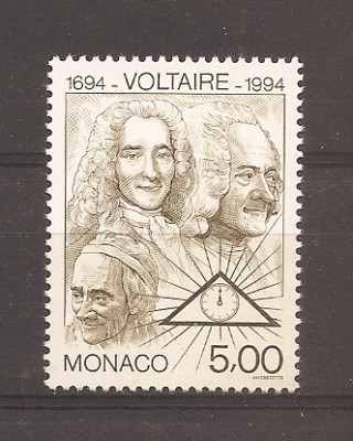 Monaco 1994 - 300 de ani de la nașterea lui Voltaire, MNH foto