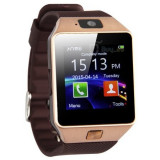 Cumpara ieftin Smartwatch Bluetooth DZ09 MTK Compatibil SIM si MicroSD cu Camera Auriu