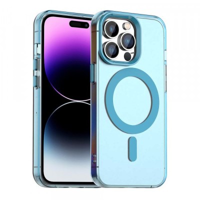 Husa MagSafe pentru Apple iPhone 14 Pro Max, Techsuit, CandyCase, Albastra foto