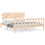 Cumpara ieftin Cadru de pat cu tablie Super King Size, lemn masiv