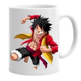 Cana alba personalizata anime one piece luffy, INOVATIX&reg;. 330 ml, Oem