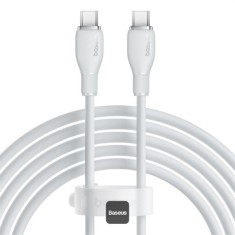 CABLU alimentare si date Baseus Pudding Series, Fast Charging Data Cable pt. smartphone, USB Type-C la USB Type-C 100W, 1.2m, alb &quot;P10355702221-B1&quot; (t
