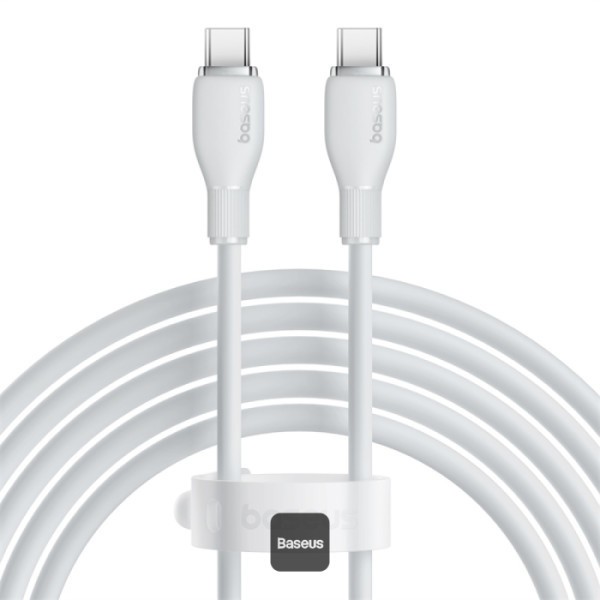 CABLU alimentare si date Baseus Pudding Series, Fast Charging Data Cable pt. smartphone, USB Type-C la USB Type-C 100W, 1.2m, alb &quot;P10355702221-B1&quot; (t