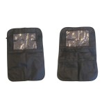 Cumpara ieftin Set 2 huse organizatoare pentru scaun masina Amztrendy, 60 x 41 cm, poliester, negru