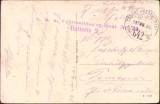 HST CP44 Carte postala Tabori postahivatal 647 + ștampilă regiment 1917, Circulata, Printata