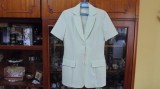 Compleu Dama Vara Vernil 3 Piese: Sacou, Bluza, Fusta Scurta Clini, Marimea 42, Poliester Vascoza