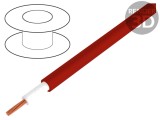Cablu litat OFC 1x1mm&sup2; dublă izolație roșu 100m - TASKER
