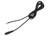 Cablu DC 5,5/2,5 Soclu Drept Negru 3m, WEST POL