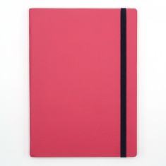 Agenda notes A5 Velvet cu elastic roz
