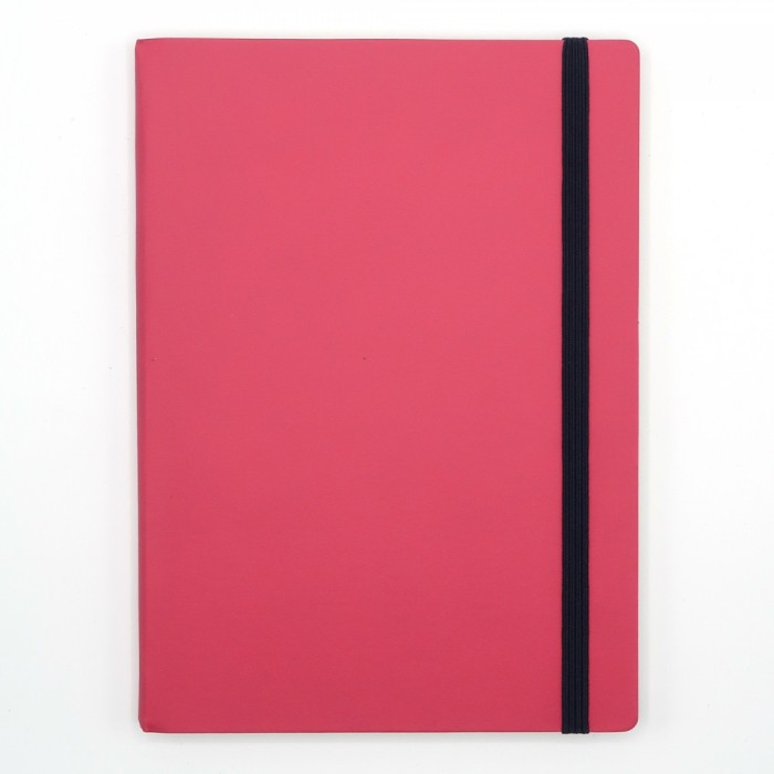 Agenda notes A5 Velvet cu elastic roz