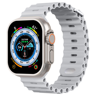 Curea silicon TU&amp;amp;YA&amp;reg; Premium, pentru Apple Watch 8/7/6/5/4/3, Display 41/40/38 mm, Gri foto