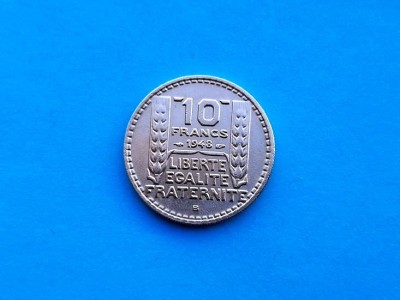 10 Francs 1948 Lit. B -Franta-stare buna-- foto