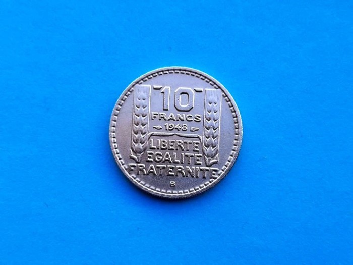 10 Francs 1948 Lit. B -Franta-stare buna--