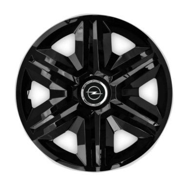 Set 4 capace roti hubcaps fast black R15 pentru gama auto Opel foto