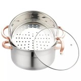 Set de 3 piese, oala pentru fiert cu abur, inox, diametru 24 cm, capacitate 5 litri, Klausberg