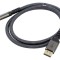 Cablu DisplayPort Goobay textil 1m gri, cod 75679