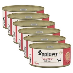 Applaws Hrana conservata pentru pisici cu piept de pui ?i ra?a in bulion 6 x 156 g foto
