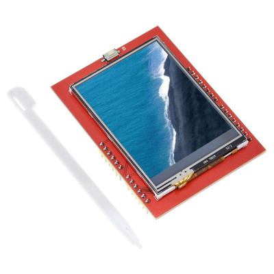 Display 2.4&amp;quot; LCD TFT cu touchscreen + microSD shield Arduino UNO foto