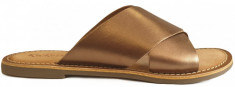 Papuci de dama din piele Kickers 700310 bronz foto