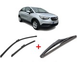 Cumpara ieftin Set 3 stergatoare OPEL CROSSLAND X / CROSSLAND (P17, P2QO) din 2017 - 2019, pentru parbriz si luneta fata si spate auto, Bosch Twin, din cauciuc silic