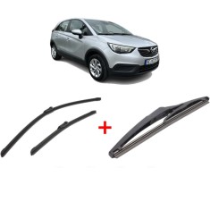Set 3 stergatoare OPEL CROSSLAND X / CROSSLAND (P17, P2QO) din 2017 - 2019, parbriz si luneta , Bosch Twin, din cauciuc grafitat
